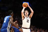 Drew Timme's NBA draft position will not be very high. (Image via Getty Images)